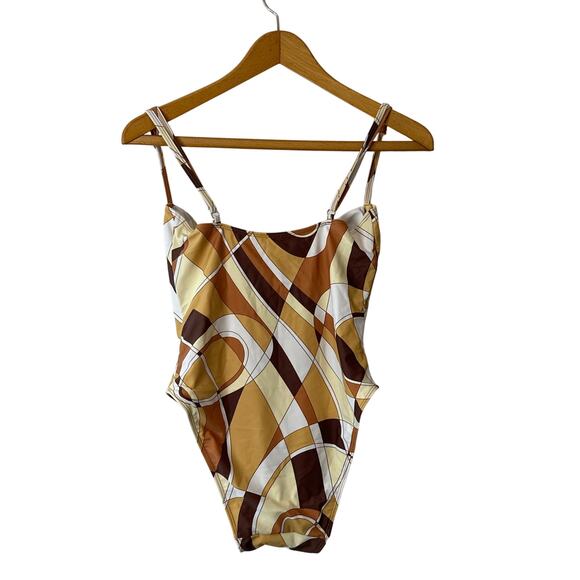 Anthropologie NWT Faithfull Gabriela One-Piece Swimsuit Sassari Print Size 8 - Picture 5 of 10